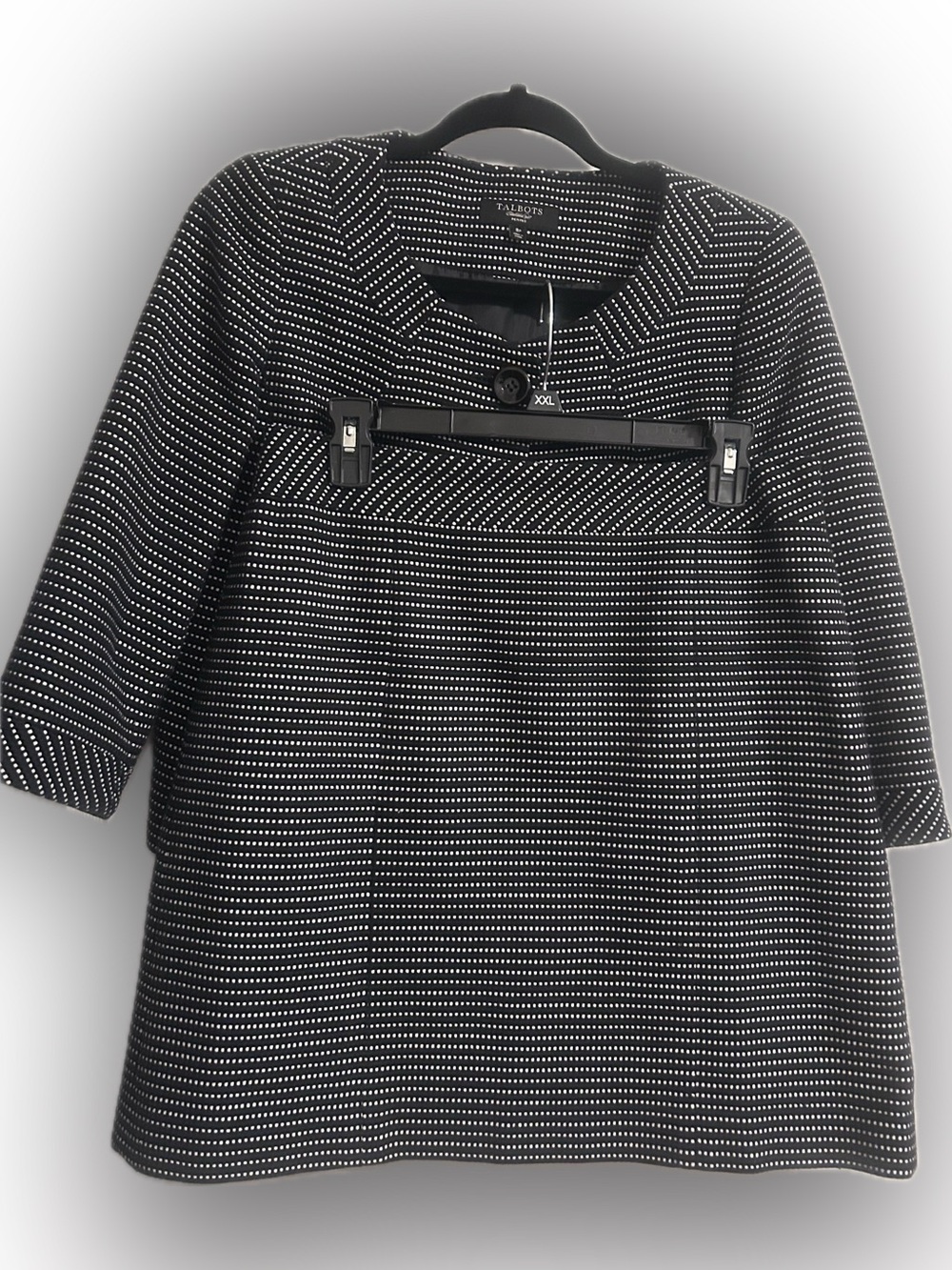 Talbots 2pc Sz 8petite Black&White